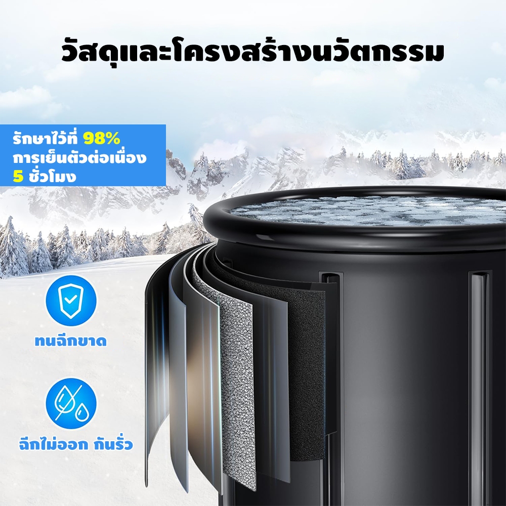 Klyon Ice Bath Tub อ่างแช่น้ำแข็ง พับได้ พกพาสะดวก รูปที่ 4