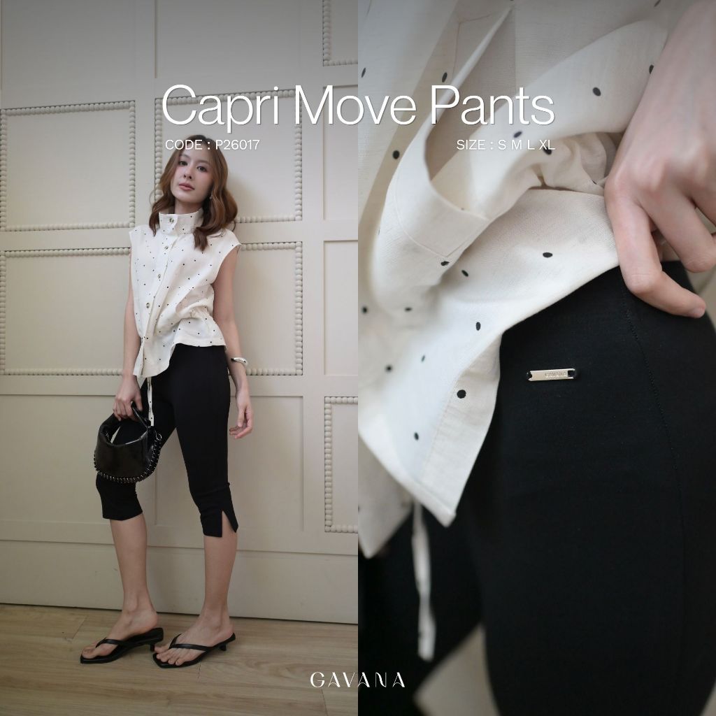 🌟เปิดจอง🌟Capri Move Pants กางเกงคาปรีทรงฮิต พรางหุ่น เก็บสัดส่วน เข้ารูปกำลังสวย ใส่แล้วดูเพรียวขึ้นทันที 🤍 #P26017