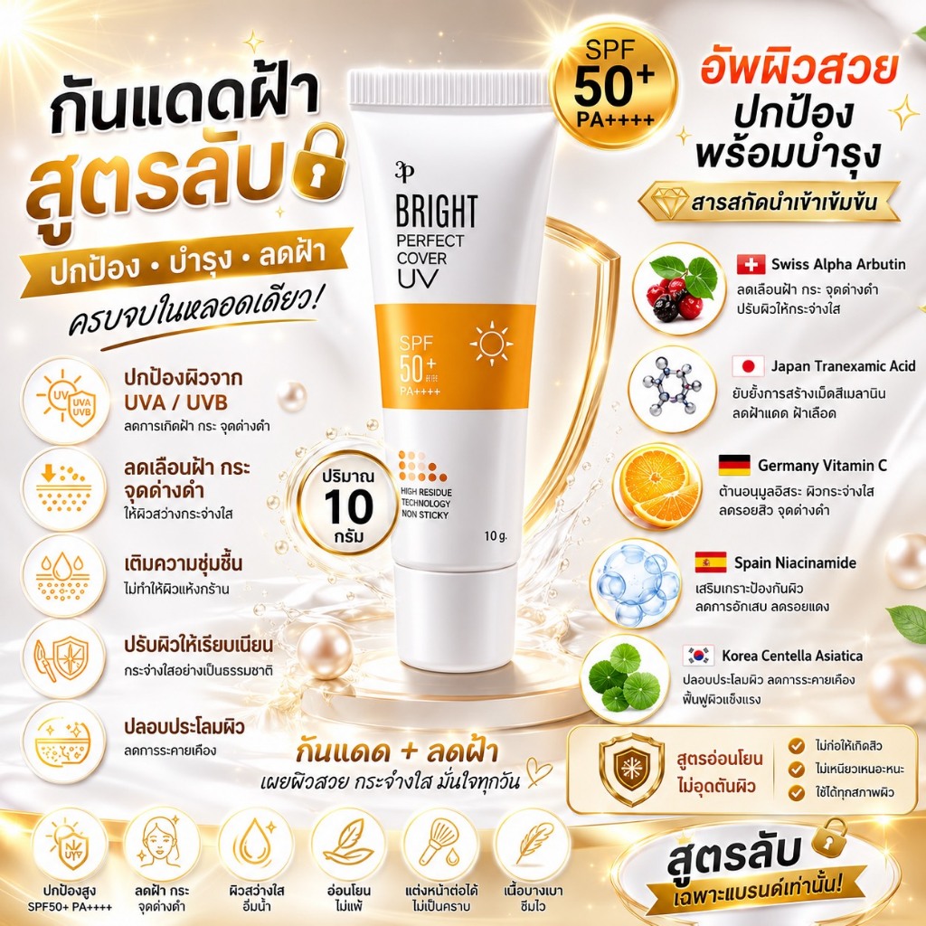 กันแดดออแกนิค SPF50+++ (1หลอด)