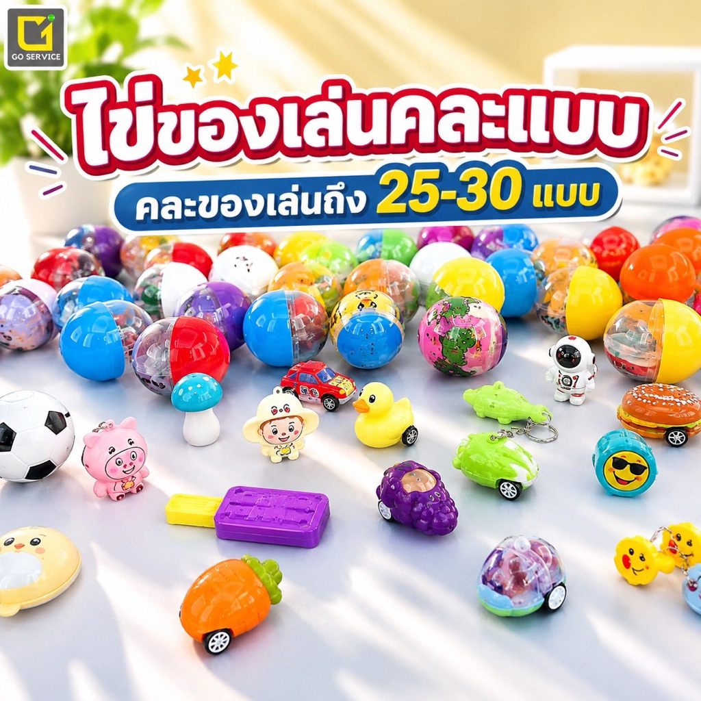 (🇹🇭จัดส่งในไทย🇹🇭) ไข่ของเล่น กาชาปอง คละแบบ 50/100 ลูก