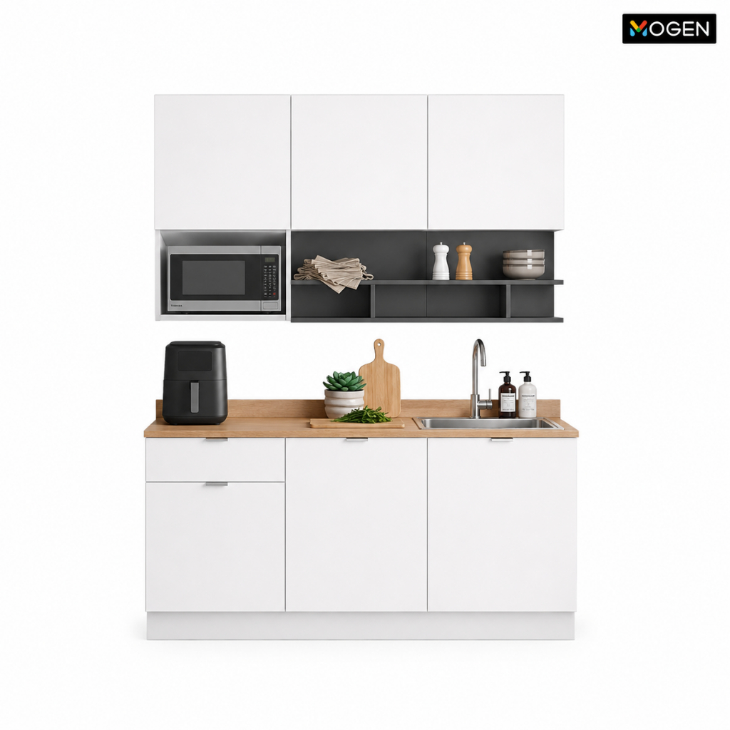 MOGEN รุ่น URBANA PLUS_180229_WF27 ชุดครัวสำเร็จรูป รุ่น URBANA ขนาด 180 ซม. พร้อมอ่างซิงค์และอุปกรณ์