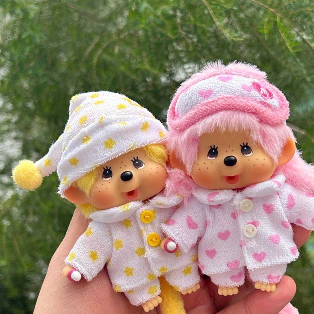 (พร้อมส่ง💥แมสได้🛵) พวงกุญแจ Monchhichi ใส่ชุดนอน HK limited🧸🪐✨