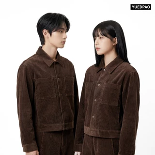 Yuedpao Ultimate Stretch Corduroy - Cropped Jacket (2-Pocket) เสื้อแจ็คเก็ตลูกฟูก ผ้าร่อง ทรงครอป มีกระเป๋า (6 สี)