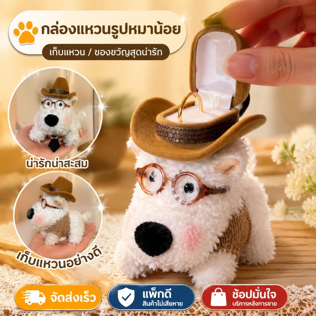 ตุ๊กตาลูกสุนัขกล่องแหวน,เวสต์ไฮแลนด์แหวนแสดงงานแต่งงานกรณีแหวน,น่ารักหมั้นแหวนกล่องเก็บการ์ตูนคู่แหวนผู้ถือข้อเสนอ