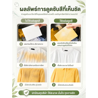 【UNEED】เเผ่นซักผ้า เเผ่นซักผ้ากันสีตก | 1กล่อง 50เเผ่น ป้องกันผ้าสีตก แผ่นดูดสี เเผ่นดักจับสีของแท้ ซักรวมได้ประหยัดเวลา