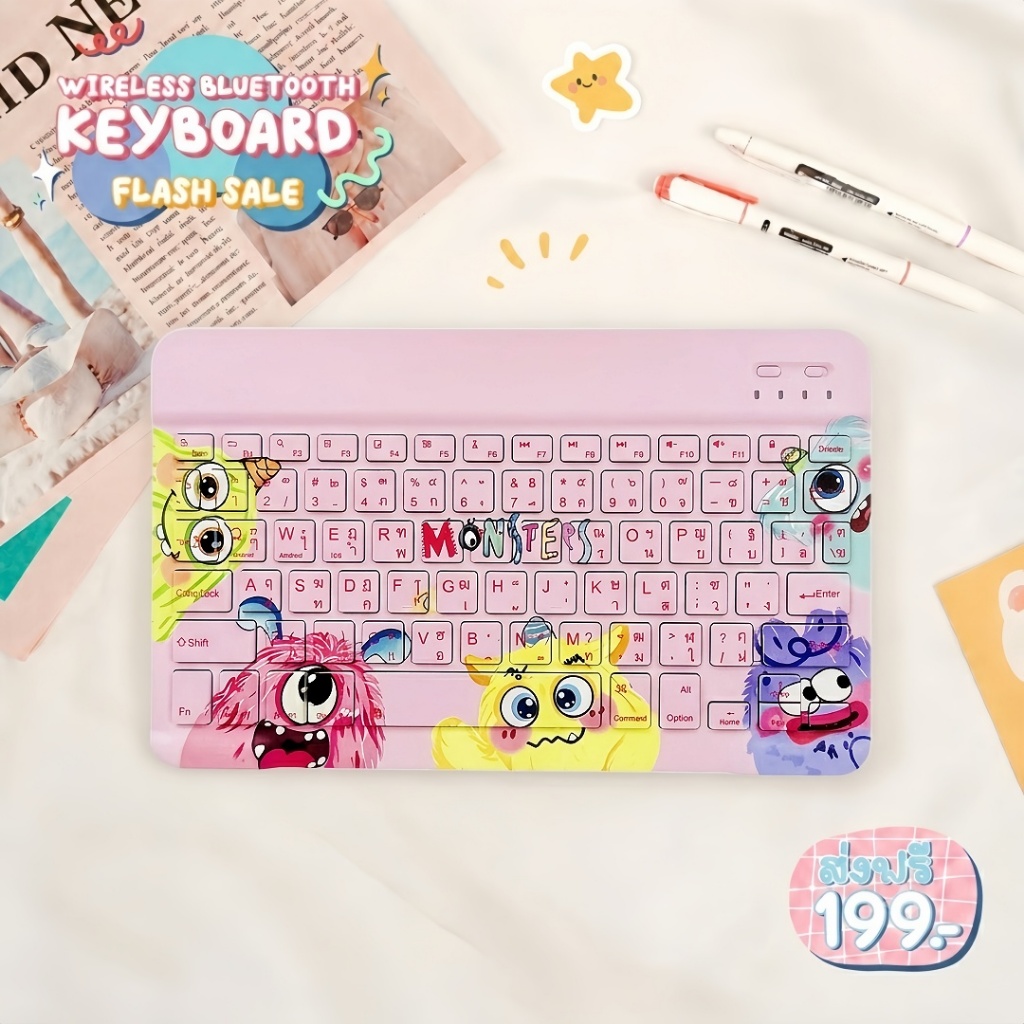 Gen11แป้นพิมพ์ For iPad คอมพิวเตอร์แท็บเล็ต คีย์บอร์ดบลูทูธไร้สาย เมาส์ไอแพด Bluetooth keyboard  wireless โทรศัพท์มือถื