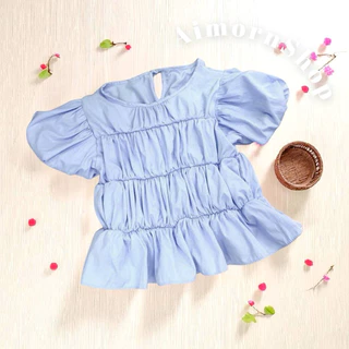 🔥aimorn_shop🔥เสื้อแขนตุ๊กตา แขนพอง แต่งสม็อคตัวพอง น่ารักๆ ลุคคุณหนูสุดๆ