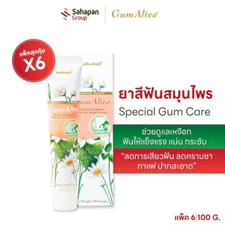 (แพค 6 กล่อง) GumAlive ยาสีฟันสมุนไพรกัมอะไลฟ์ Special Gum Care 100g ช่วยดูแลเหงือกและฟันให้แข็งแรง แน่น กระชับ
