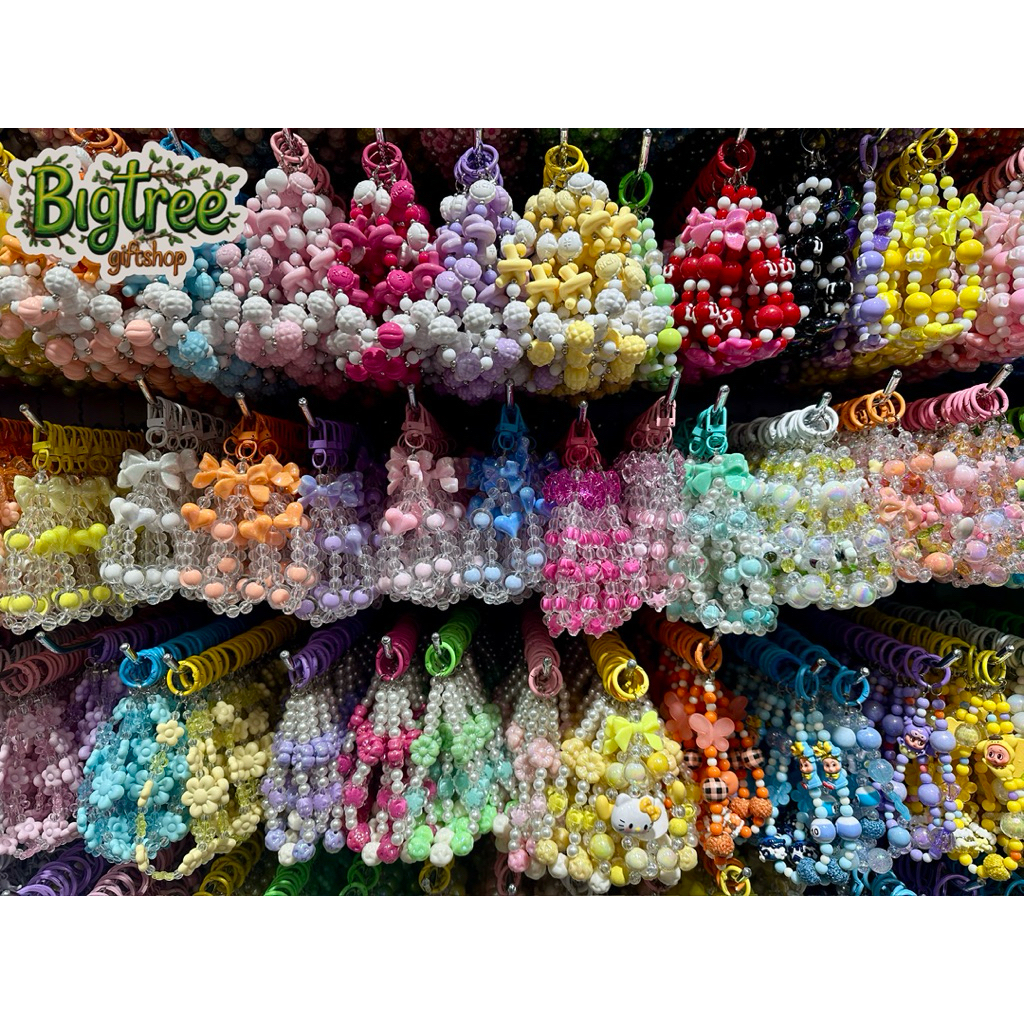 พวงกุญแจคล้องโทรศัพท์น่ารักๆคละแบบคละลาย1โหล12ชิ้น