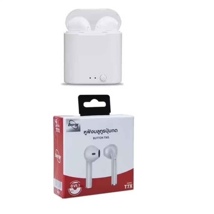 หูฟังบลูทูธปุ่มกด Truewireless TWS T7X รองรับมือถือทุกรุ่น สินค้าแนะนำ หูฟังบลูทูธ หูฟังไร้สาย เสียง