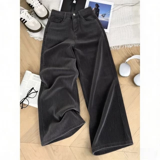 กางเกงขายาว ขาตรง เอวสูง ทรงหลวม สไตล์เกาหลี สําหรับผู้หญิง S-XXL