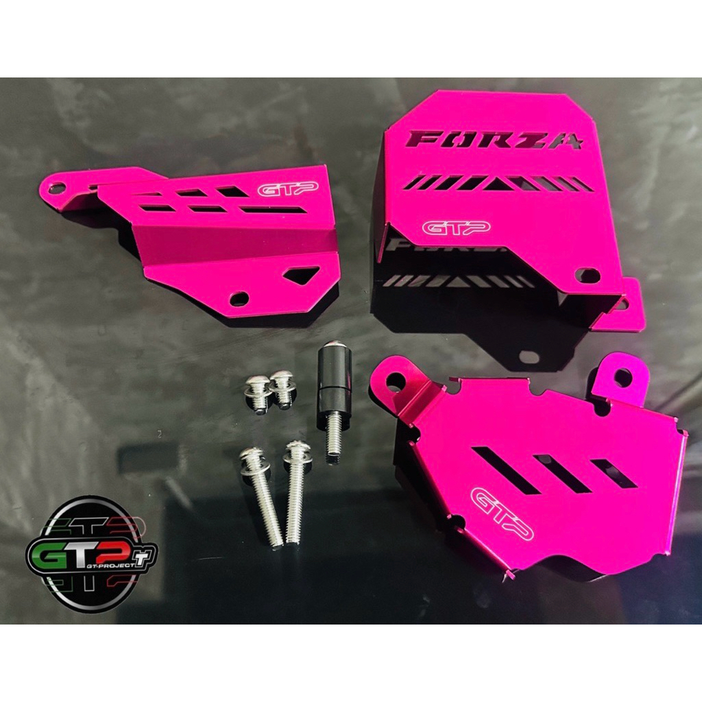 การ์ดบังคอย+บังสายเบรค+บังปั้มน้ำ งานมิเนียมสีๆ สำหรับ Honda  Forza350