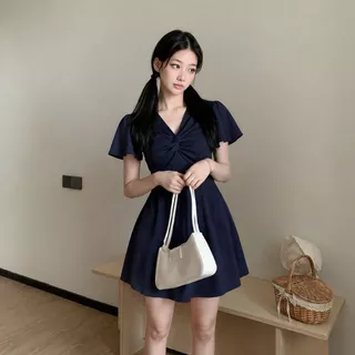 💫S-5XL พร้อมจัดส่ง【EVIOVIO】💞ชุดเดรสแขนระบาย รุ่นยอดฮิต ใส่ทำงานสวย พรางหุ่น ชุดสุภาพ ชุดสาวอวบ ใส่ได้หลายโอกาส🪷