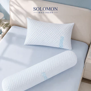Solomon เซตหมอนหนุนเย็น 1 ใบ และหมอนข้างเย็น 1 ใบ หมอนสัมผัสเย็น ระบายอากาศดี