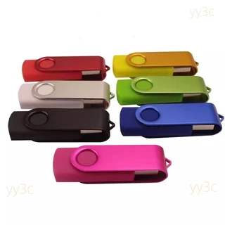 USB แฟลชไดรฟ์ 1GB 2GB 4GB 8GB 16GB 32GB 64GB 128GB 2.0 โลหะหลายสีเก็บแบบพกพาติด