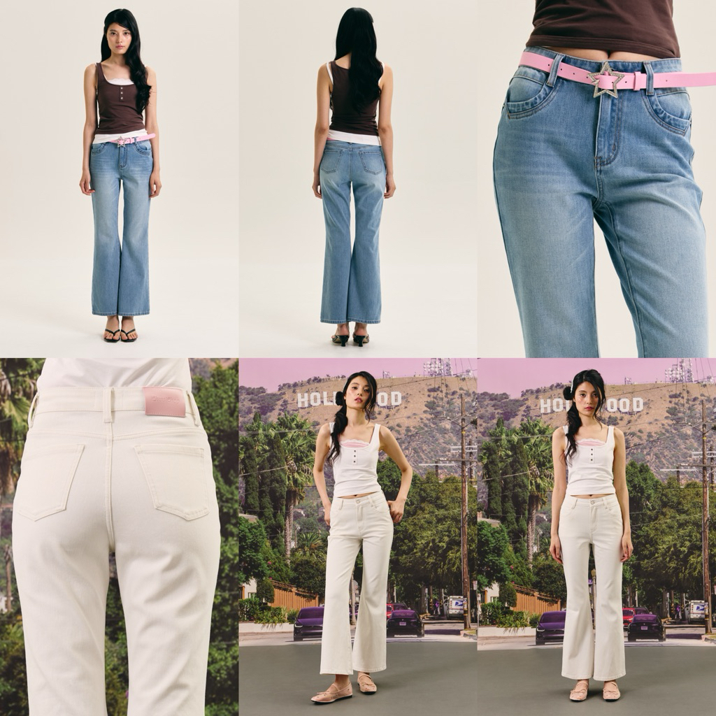 CHUUCHOP - (XS-6XL) Nova Bootcut การเกงยีนส์ทรงบูทคัท ขาม้า ผ้ายืดหยุ่นใส่สบาย (C8563)