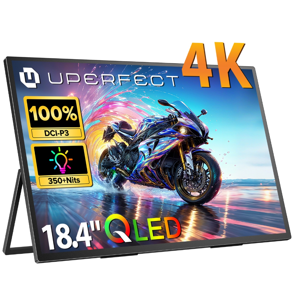 UPERFECT 4K Portable Monitor จอพกพา UHD 3840x2400 | สัมผัสภาพสุดคมชัด | ต่อเชื่อมง่ายด้วย USB-C & HD