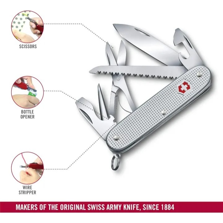 Victorinox FARMER ALOX / FARMER X ALOX | Medium Pocket Knife มีดพับ สวิสฯ — صورة 8