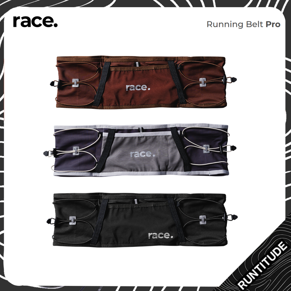 Race | Running Belt Pro กระเป๋าวิ่ง กระชับ เก็บของได้รอบเอว กระเป๋าคาดเอววิ่ง ห้อยบิบได้
