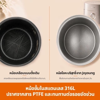 Joyoung 18N6U หม้อหุงข้าว IH Premium ลดน้ำตาล 1.5L สแตนเลส 316L เคลือบกันติด ระบบ 3D Dual Heating PureCook™