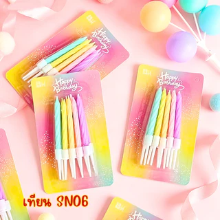 เทียนวันเกิดสีพาสเทลSN06