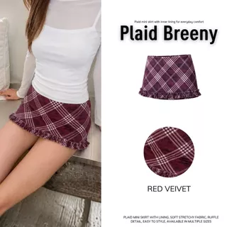Plaid Breeny Mini Skirt | กระโปรงสั้นลายสก็อต มีซับ ผ้ายืดนุ่ม ใส่สบาย มีไซส์ให้เลือก แต่งระบาย| MURF.BKK | B216