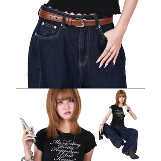 kome.offi กางเกงยีนส์ทรง barrel รุ่น magnet barrel jeans