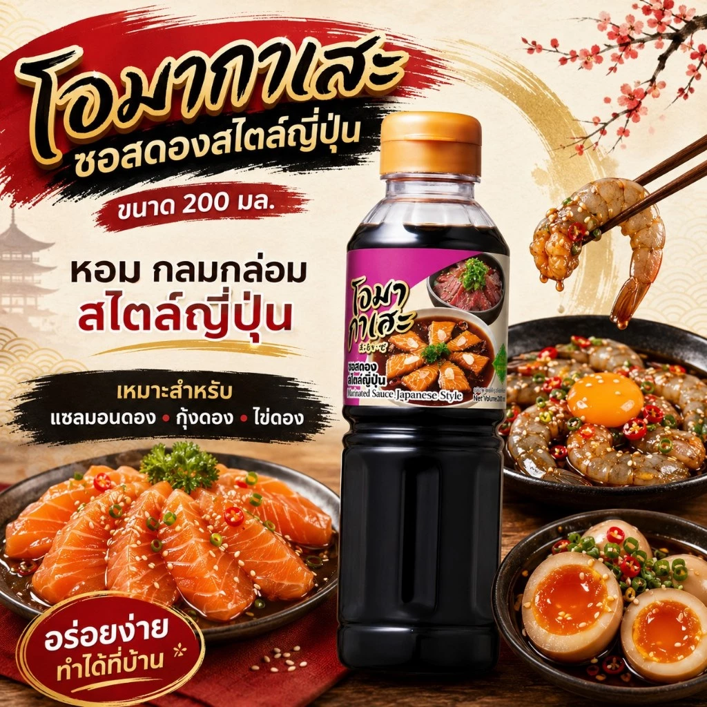 Omakase ยามาโมริ โอมากาเสะ ซอสดอง 200 มล.