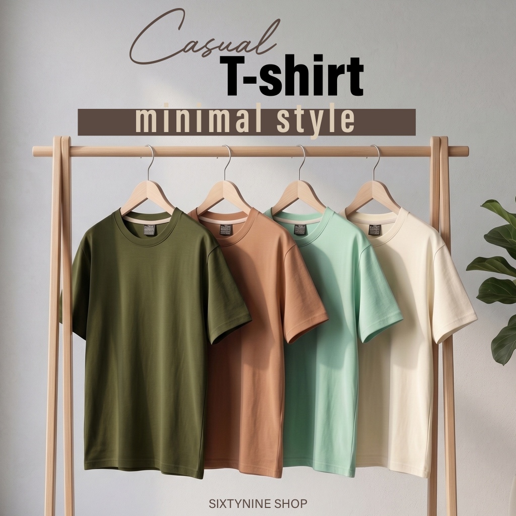 พร้อมส่ง เสื้อยืดสีพื้น ผ้าCOTTON 100%