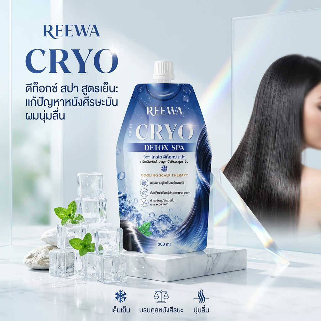 ทรีทเม้นท์สปาหนังศีรษะสูตรเย็น | REEWA Cryo Detox Spa 300 มล.