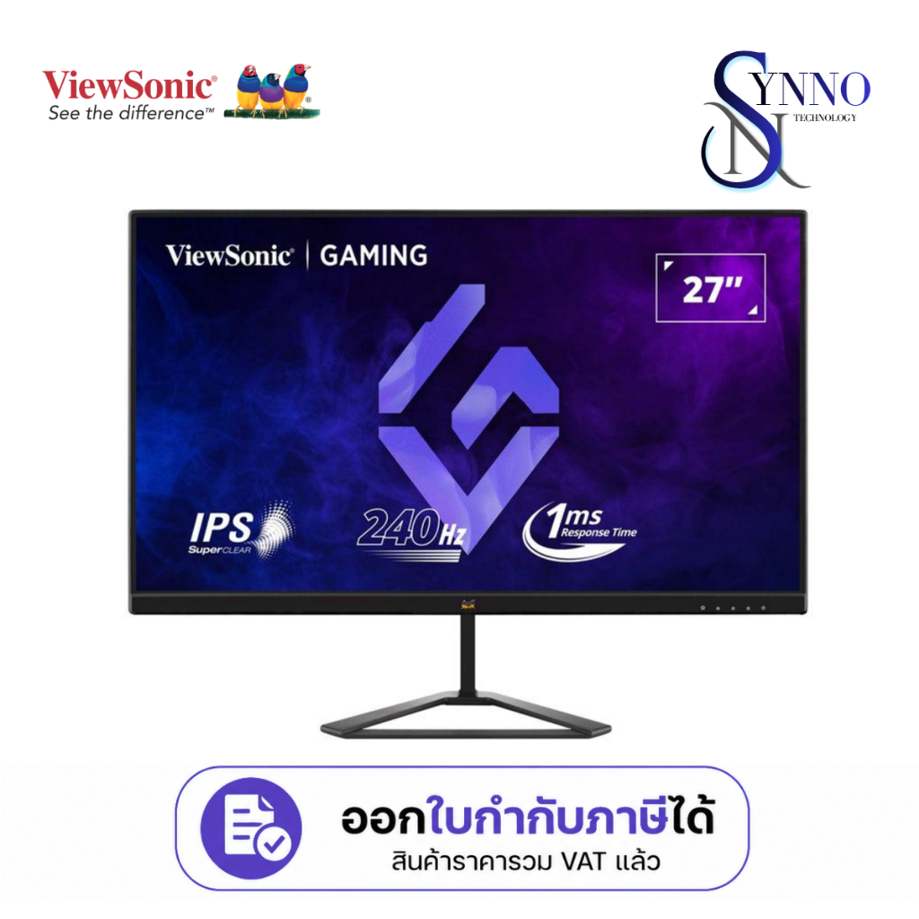 จอมอนิเตอร์ Monitor Viewsonic รุ่น VX2779A-HD-PRO เกมมิ่งจอภาพ 27 นิ้ว IPS FHD 240 Hz AMD