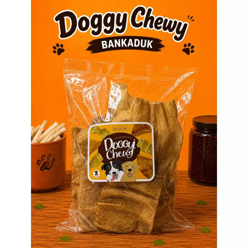 หูวัวธรรมชาติไม่ชุบสี.Doggy.chewwy ขนาด 500 กรัม