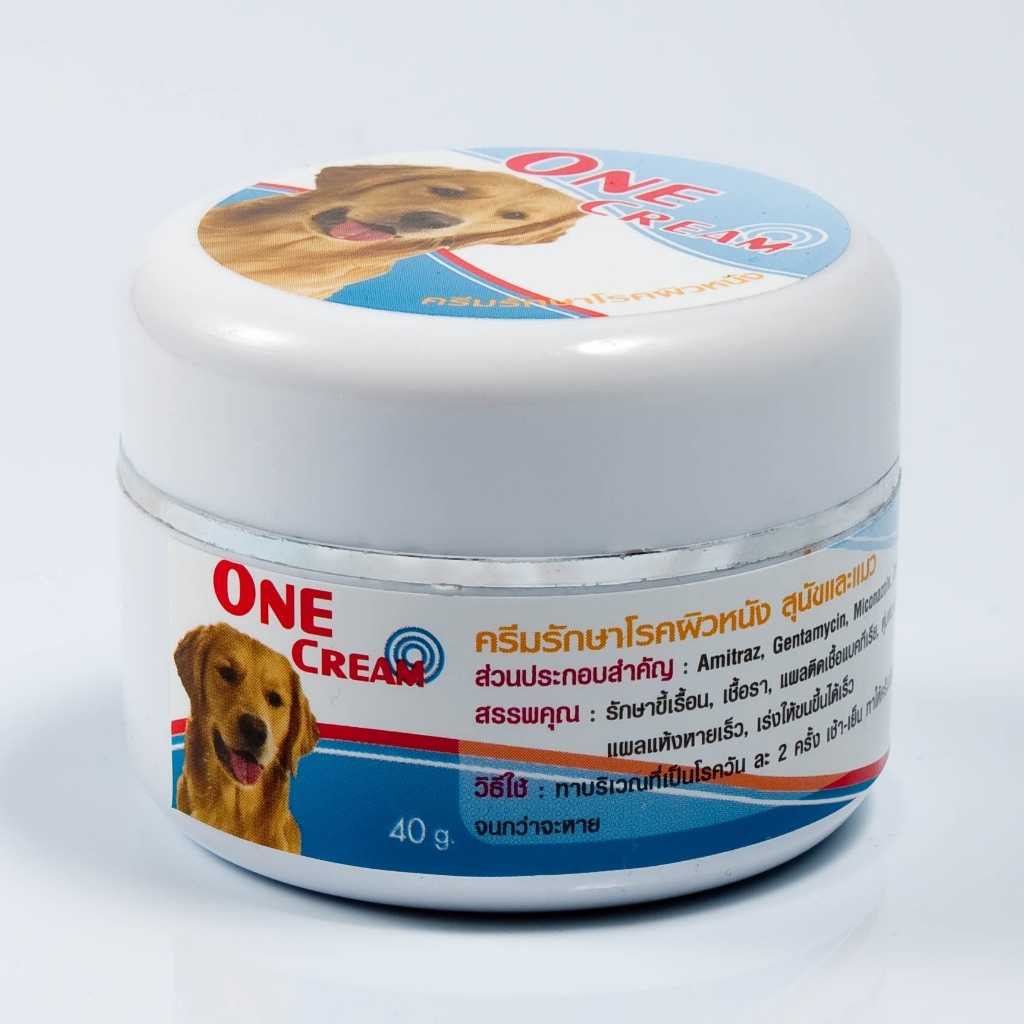 ครีมทาบำรุงผิวหนัง สำหรับสุนัข และแมว One Cream 40g.