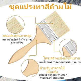 🔥ซื้อ 10 แถม 20🔥แปรงทาสี แปรงแบนด้ามไม้ ขนแน่นไม่หลุดง่าย จับถนัดมือ ใช้ทาสีบ้าน เก็บงาน ทำความสะอาดซอกมุม ขนาด 1นิ้ว