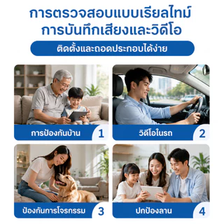 รับประกัน 1 ปี กล้องวงจรปิดไร้สาย กล้องจิ๋วแอบดู HD 2K mini camera ดูผ่านมือถือได้ ไม่ต้องเดินสายไฟ ชาร์จ1ครั้งใช้ได้365