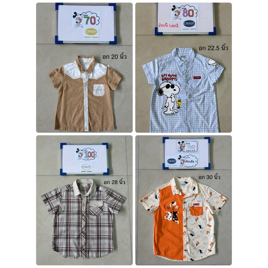 เสื้อเชิ้ต เสื้อคอปก กางเกง แบรนด์ Enfant Gold / BSC /Absorba / ZARA
