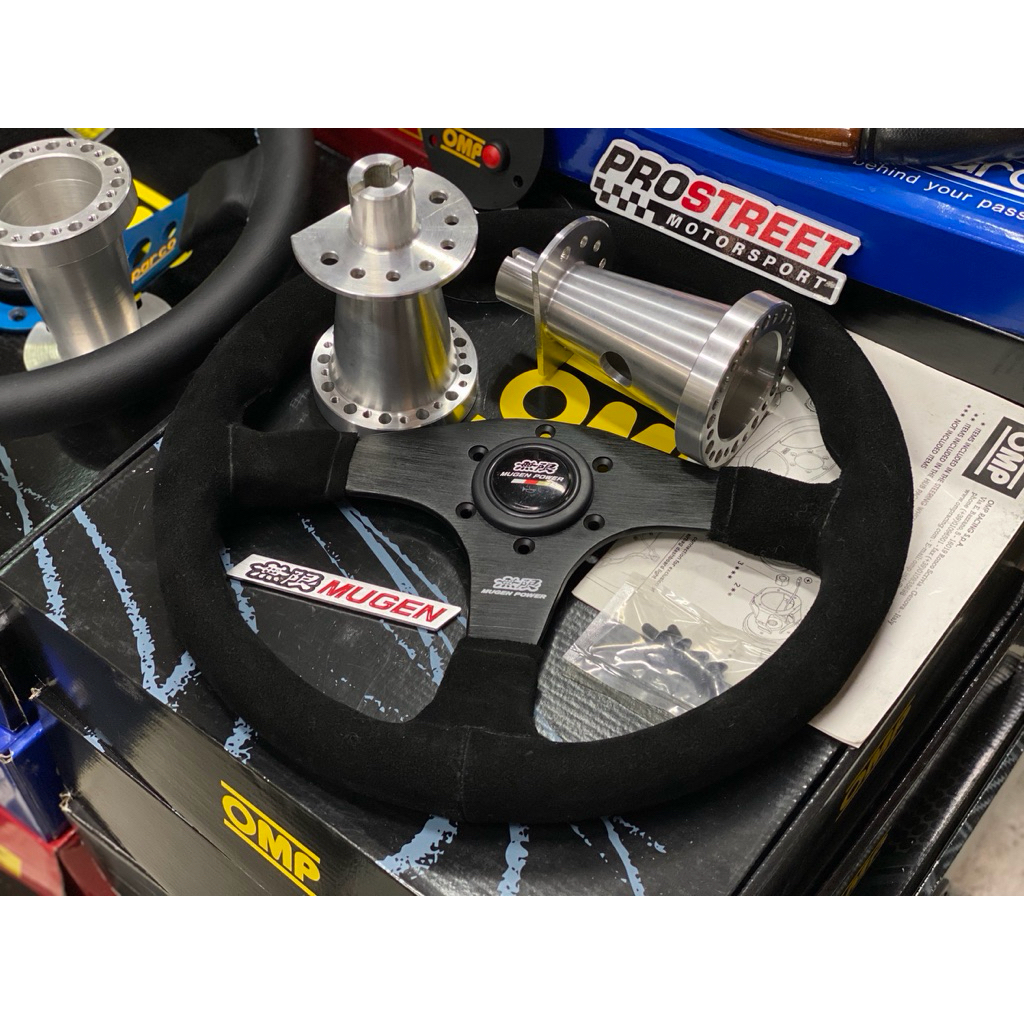 คอพวงมาลัย คอ Mugen ทรงสูง ตรงรุ่น Honda EG EF DC2 DELSO วัสดุ CNC อลูเงิน แข็งแรง ทนทาน ใช้กับกับพว