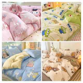 ผ้าปูที่นอนครบเซ็ต 6 ชิ้น พร้อมผ้านวม มีขนาด 3.5/5/6ฟุต