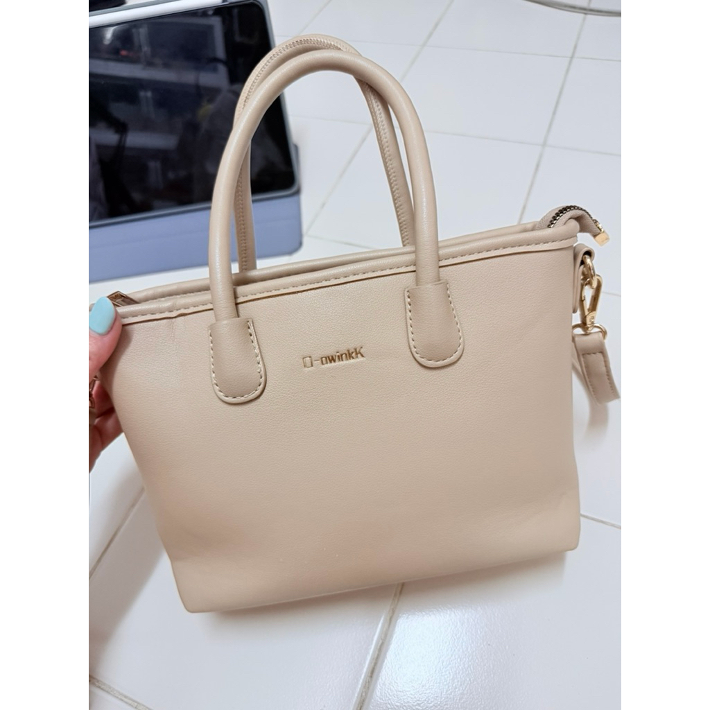 no.4 🛒 ：กระเป๋า O-owinkK สีครีม🥐