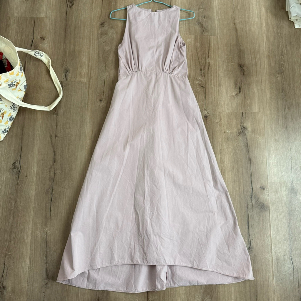 เดรสยาวสีชมพูกะปิ แบรนด์ Lookbooklookbook ไซด์XS สภาพดีไม่มีตำหนิ