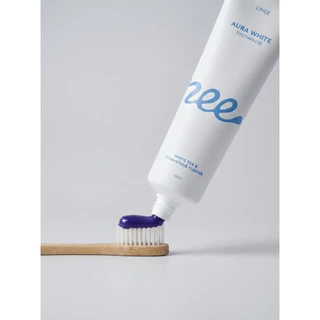 LiNEE4in1 ชุดทดลองฟันขาว | Toothbrush แปรงสีฟัน + ยาสีฟัน Linee Aura White + Strips Whitening 7 ซอง แถมฟรี!!! ไหมขัดฟัน