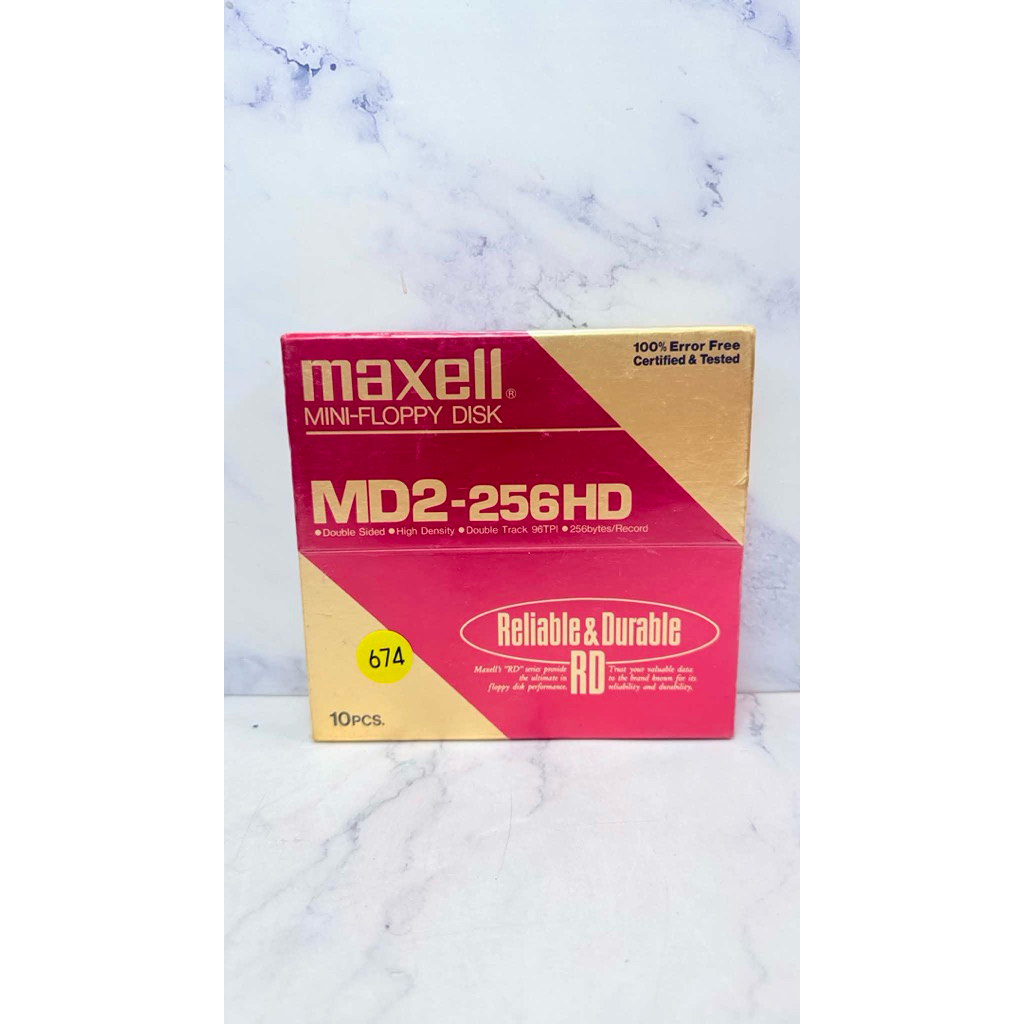 maxell MD2/256HD : Mini Floppy Disk Double Side/High Density Made in Japan จำนวน 10 แผ่น (DISK : 674