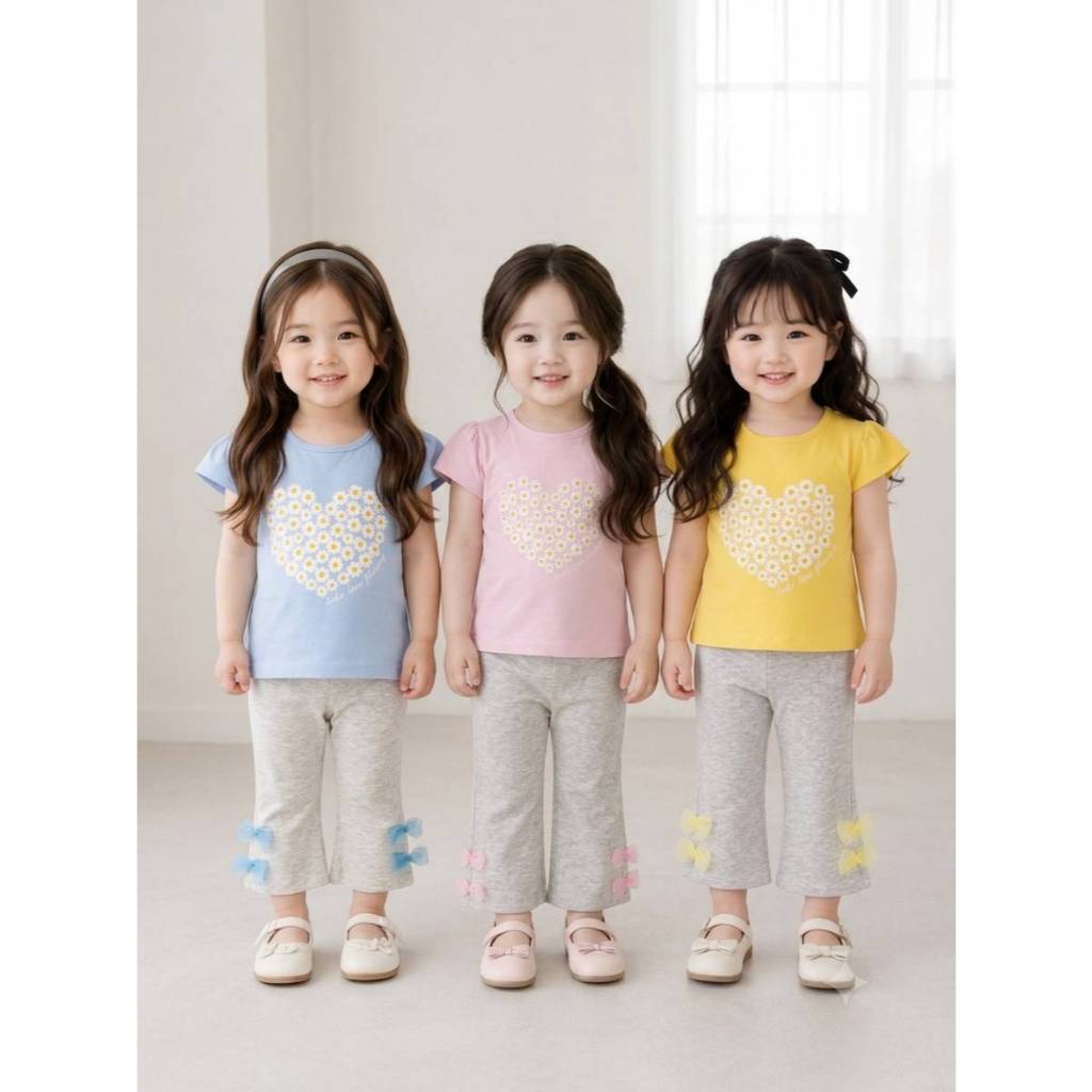 New in🎉 รวมแบบชุดสวย BoBo ชุดเซ็ทเสื้อกางเกงขายาว สุดน่ารักสำหรับเด็กผู้หญิง 1-5 ขวบ