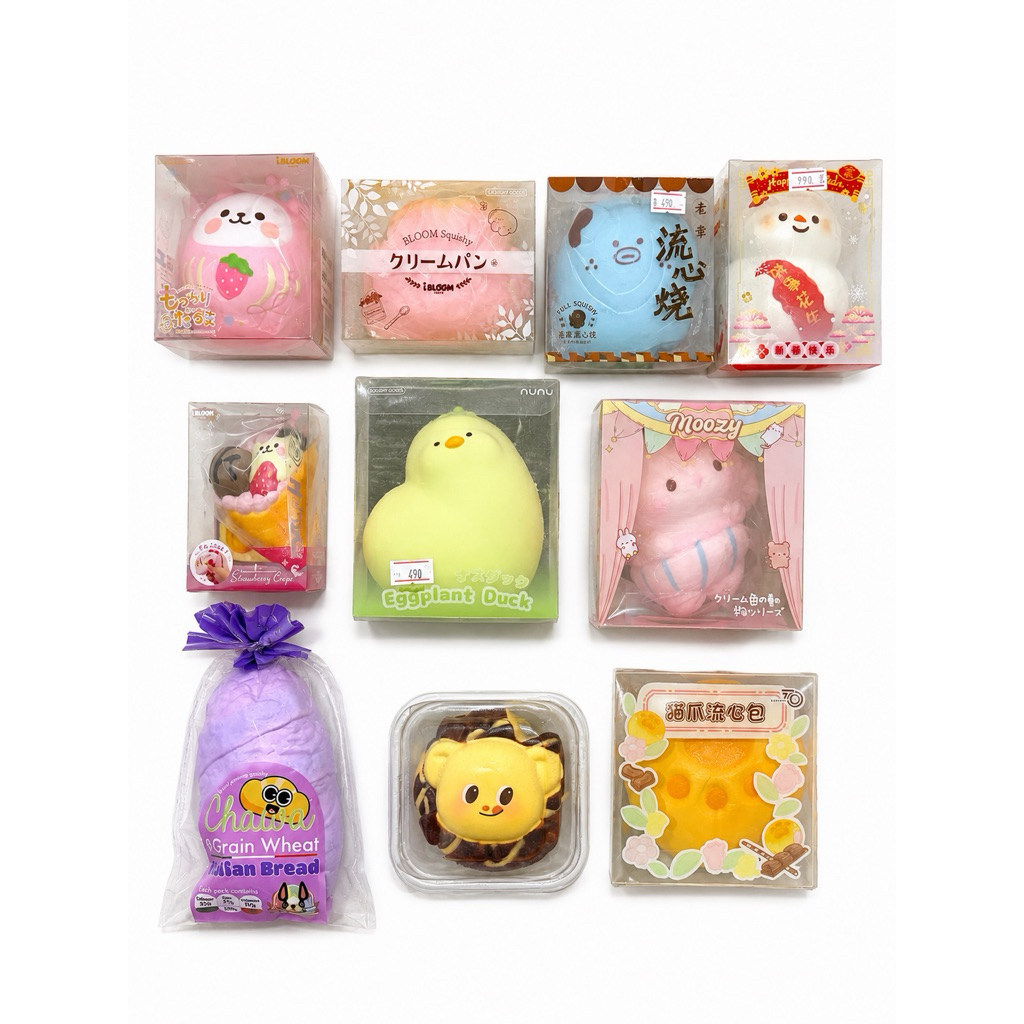 สกุชชี่ของแท้ ibloom,ชวา,nunu,7700,kiibru,molynk,moozy,sweetbun Squishy  พร้อมส่ง นุ่มสโลว์ ของเล่นบีบคลายเครียด