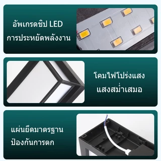 LED โคมไฟติดผนัง โคมไฟติดผนังกลางแจ้ง กันน้ำ IP65 โคมติดกำแพง สําหรับตกแต่งสวน กลางแจ้ง ระเบียง โคมไฟภายนอก