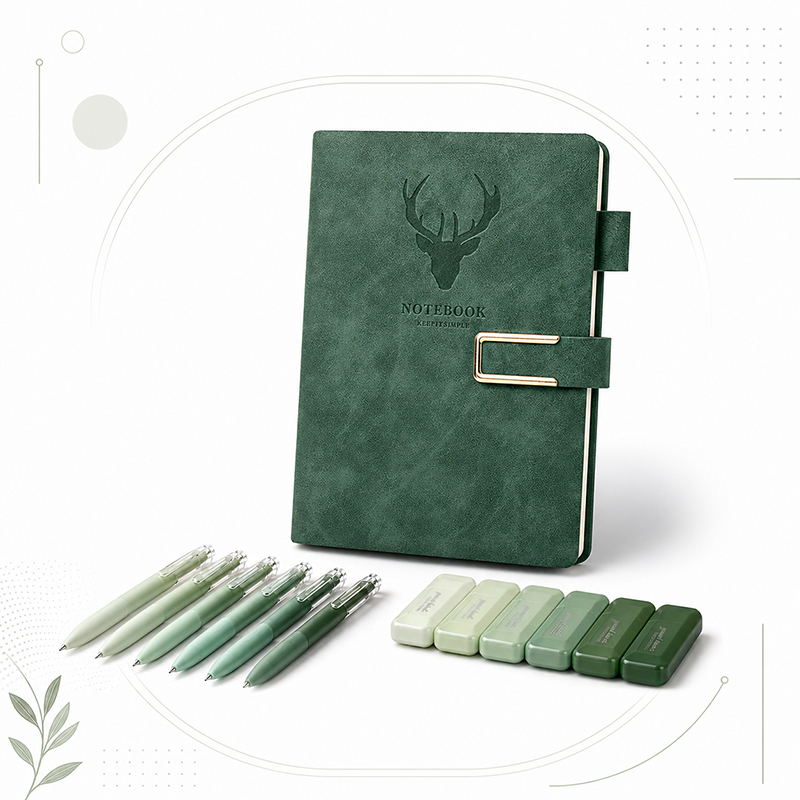 【Lexora】ชุดสมุดโน้ต A5 ปกหนัง PU พร้อมปากกาเจล 6 ด้าม เทปลบคำผิด 6 ชิ้น เซ็ตเครื่องเขียนนักเรียน ของขวัญ