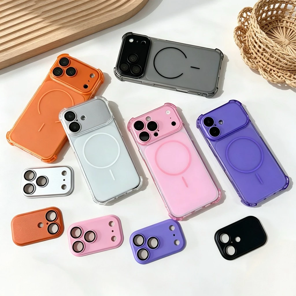 เคสนิ่ม กันกระแทก เคสด้านชาร์จได้ พร้อมฟิล์มเลนส์กล้อง สำหรับ ไอโฟน17 17promax 16promax 15promax 17 pro max 16plus 13 14