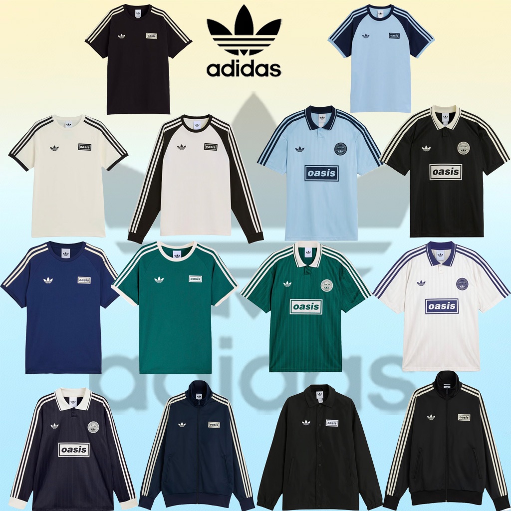 adidas originals x Oasis Tour  FW25 เสื้อฟุตบอลแขนสั้น นุ่มสบาย ทรงหลวม เนื้อผ้าไม่ระคายผิว
