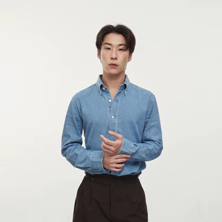 Contemp Denim Shirt Long Sleeve : Button Down