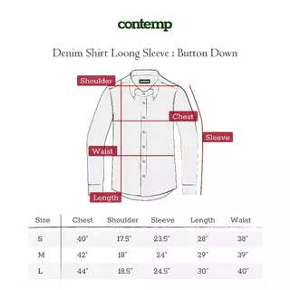Contemp Denim Shirt Long Sleeve : Button Down